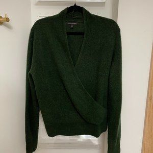 Banana Republic Green Faux-Wrap Sweater